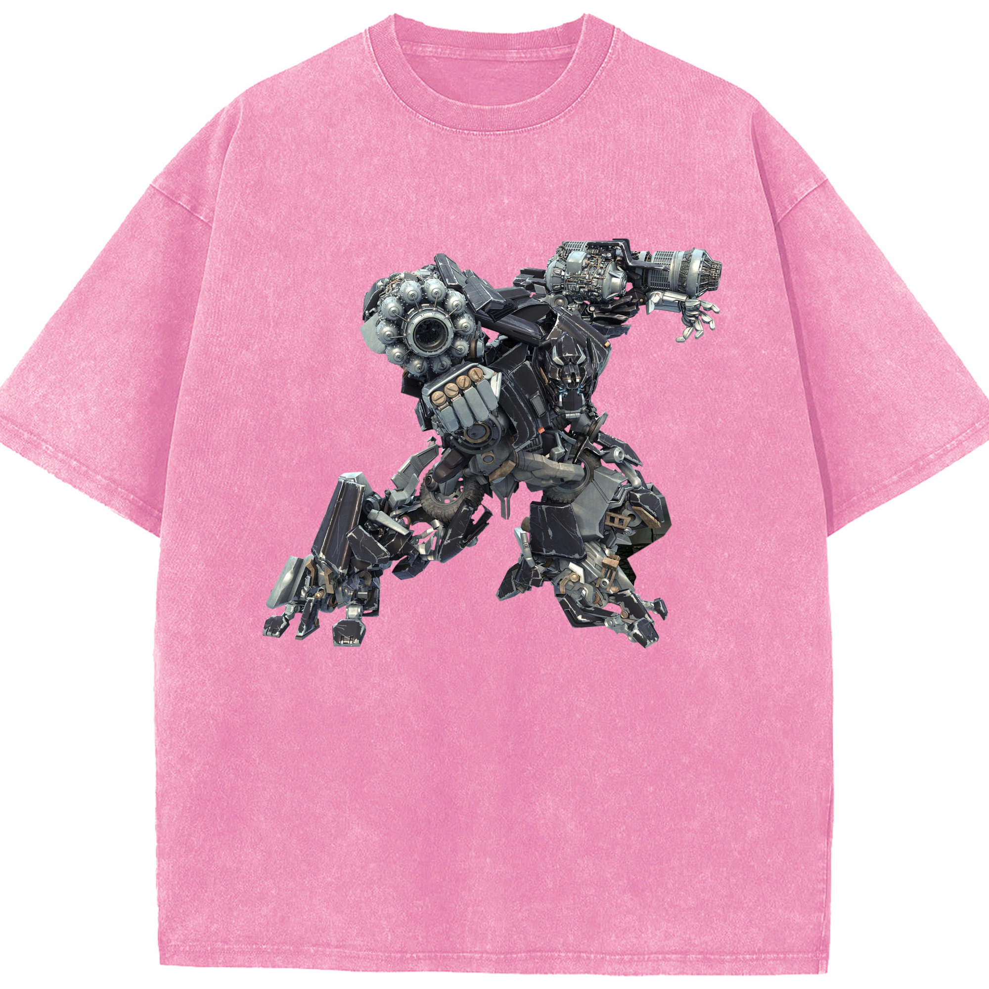 （画像用）  綿100% ヴィンテージ風 半袖Tシャツ（フロントプリント）